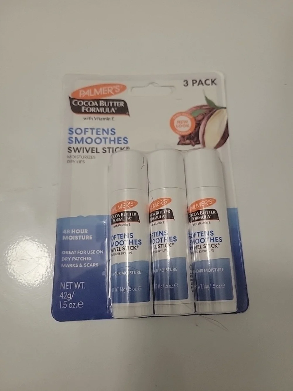 Palmer's Cocoa Butter Swivel Stick Lip Balm - White & Blue